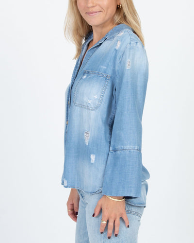 Bella Dahl Clothing XS Distressed Button Down Shirt