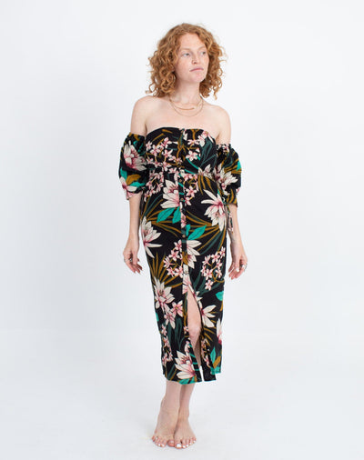 Billabong Clothing XS Hawaiian Off-The-Shoulder Dress