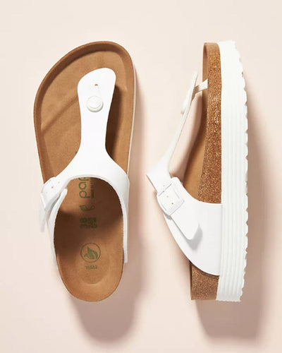 Birkenstock Shoes Large | US 39 Papillio "Gizeh Platform Vegan" Sandals