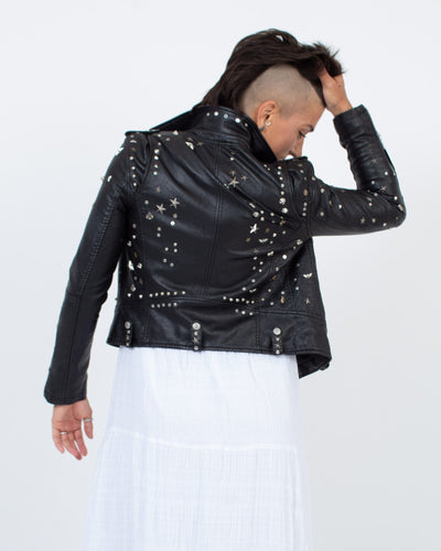 BLANKNYC Clothing XS Embellished Leather Jacket