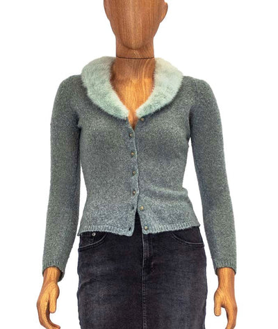 Blumarine Clothing XS | US 2 I IT 38 Fur Trim Cardigan