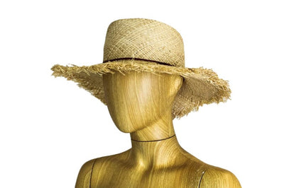 Bone By Dawn Accessories One Size Frayed Floppy Brim Straw Hat