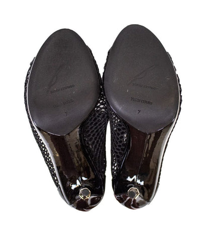 Brian Atwood Shoes Small | US 7 Fishnet Peep Toe Heels