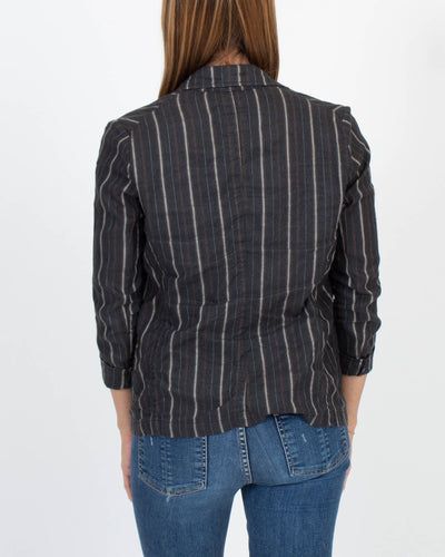 BSBEE Clothing Small Striped Casual Blazer
