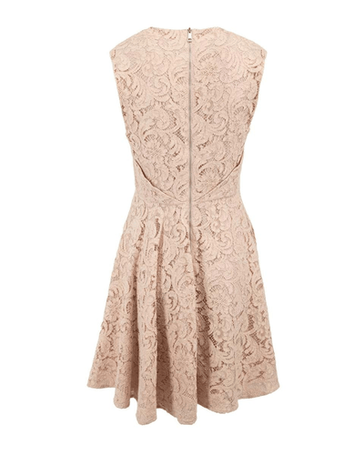 Burberry London Clothing Medium | US 8 Pink Lace V Neck Mini Dress