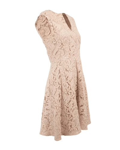 Burberry London Clothing Medium | US 8 Pink Lace V Neck Mini Dress