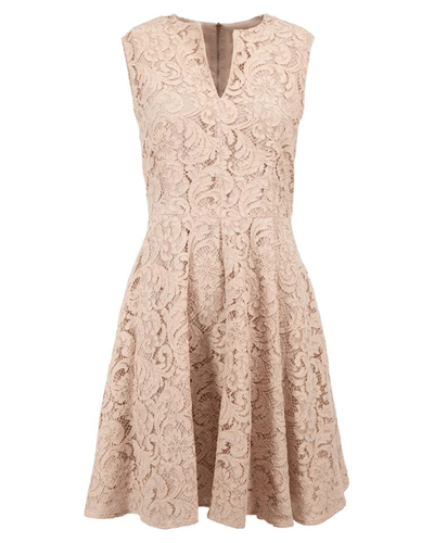 Burberry London Clothing Medium | US 8 Pink Lace V Neck Mini Dress