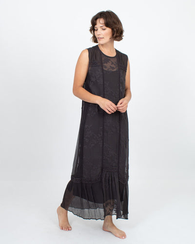 Burning Torch Clothing Small Embroidered Maxi Dress