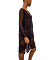 Burning Torch Clothing XS Embroidered Sheer Long Sleeve Dress