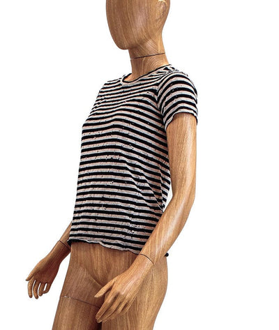 Calvin Rucker Clothing Large Distressed Stripe Tee