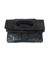 Campomaggi Teodorano Bags One Size Dark Green Leather Foldover Clutch with Crossbody Strap