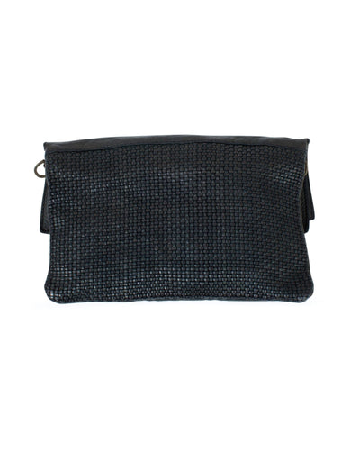 Campomaggi Teodorano Bags One Size Dark Green Leather Foldover Clutch with Crossbody Strap