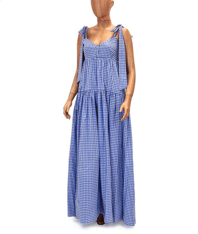 Caroline Constas Clothing Small Gingham Maxi Dress