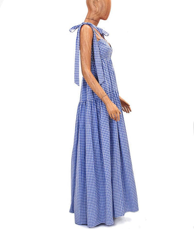 Caroline Constas Clothing Small Gingham Maxi Dress
