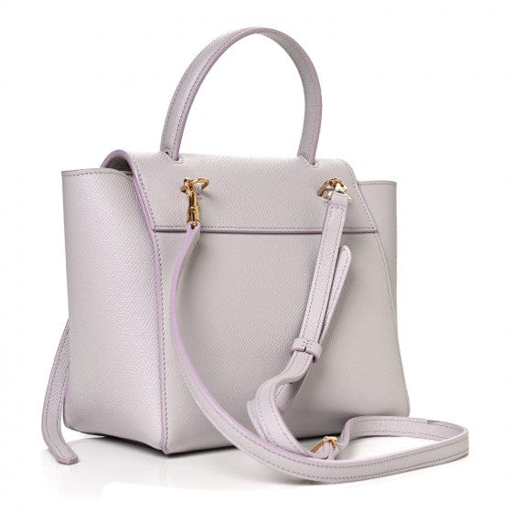 Celine Bags One Size CELINE MICRO BELT BAG in Grained Calfskin- Lavender Grey