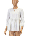 CH Caroline Herrera Clothing Small | US 4 Eyelet Peasant Top