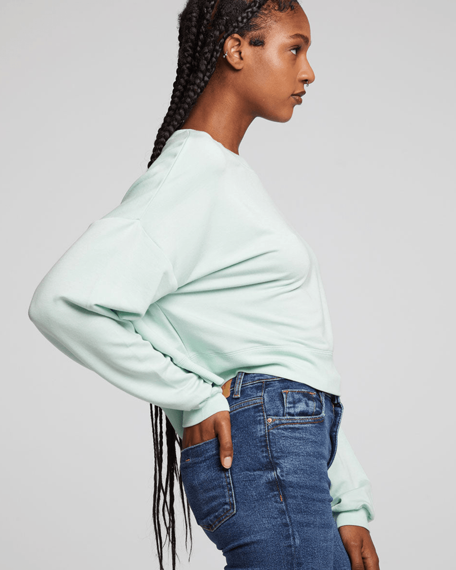 CHASER Clothing Small Scarlett Matcha Pullover