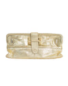 Chloé Bags One Size Gold Metallic Textured Leather Clutch