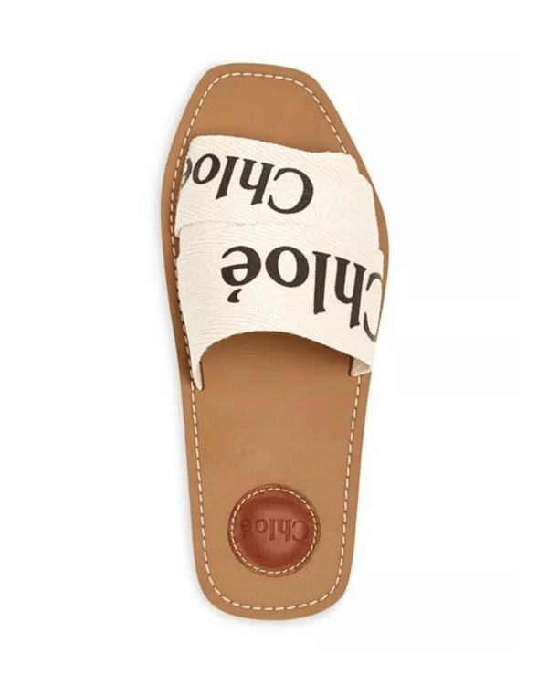 Chloe Woody Logo Slide Sandals - The Revury