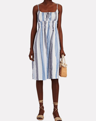 Ciao Lucia Clothing Small Gabriela Striped Cotton Gauze Midi Dress