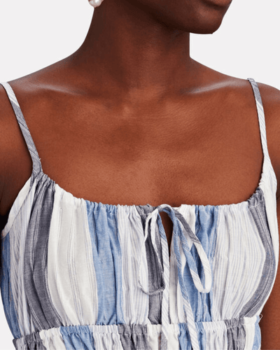 Ciao Lucia Clothing Small Gabriela Striped Cotton Gauze Midi Dress