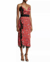 Cinq a Sept Clothing XS "Petra" Sleeveless Silk & Lace Paisley Dress