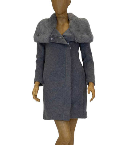 Club Monaco Clothing XS Faux Fur Trim Peacoat