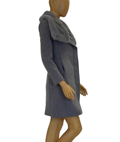 Club Monaco Clothing XS Faux Fur Trim Peacoat