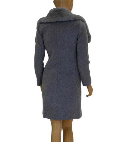 Club Monaco Clothing XS Faux Fur Trim Peacoat