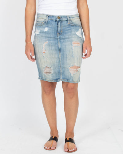 Current elliott denim pencil skirt 2025