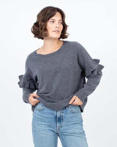 Distressed Pullover Sweater The Revury