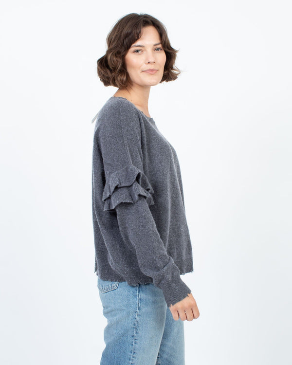 Distressed Pullover Sweater The Revury