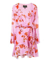 Cynthia Rowley Clothing Medium Floral Wrap Mini Dress
