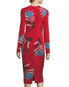Diane Von Furstenberg Clothing Small | 4 Floral Print Stretch-Crepe Dress