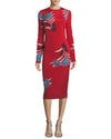 Diane Von Furstenberg Clothing Small | 4 Floral Print Stretch-Crepe Dress