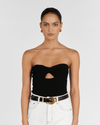 DISSH Clothing Medium | US 6 Bianca Black Bandeau Knit Top
