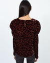 DOLAN Clothing XS Printed Velvet Blouse