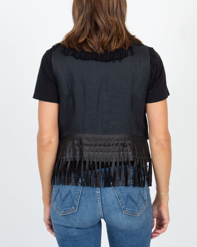 Elie Tahari Clothing Small Fringe Vest