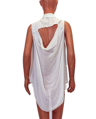 Elizabeth and James Clothing XS Keyhole Back Oxford Tank