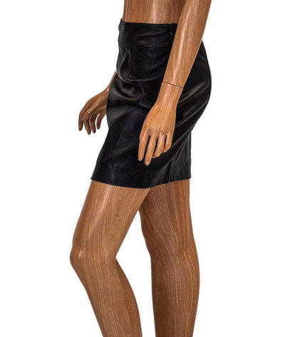Etcetera by Edmond Chin Clothing Small | US 2 High Waisted Leather Mini Skirt