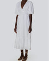Faithful the Brand Clothing Small | US 4 "Romilla" V-Neck Open Back Linen Midi Dress