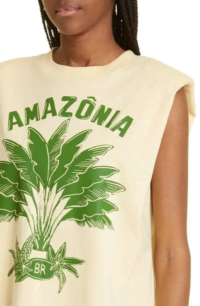 Farm Rio Clothing Medium Amazonia Frond Print T-Shirt