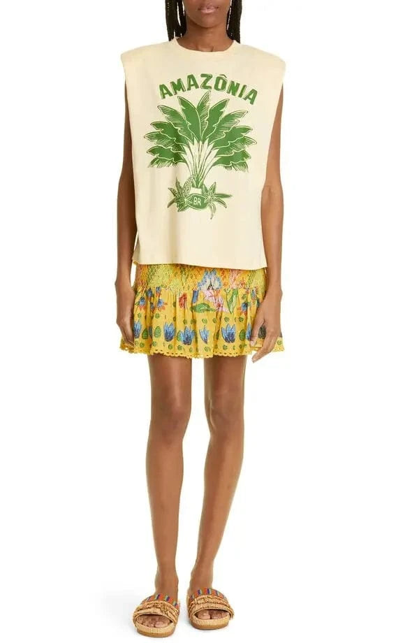Farm Rio Clothing Medium Amazonia Frond Print T-Shirt