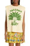 Farm Rio Clothing Medium Amazonia Frond Print T-Shirt