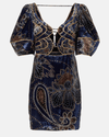 Farm Rio Clothing XS Floral Glam Scarf Mini Dress