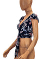 Flynn Skye Clothing Small Floral Front Tie Crop Top