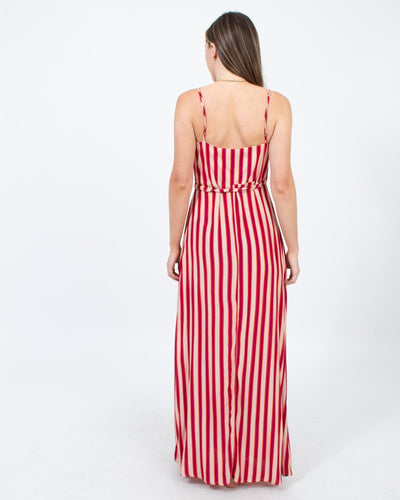 Flynn Skye Clothing Small Striped Wrap Dress