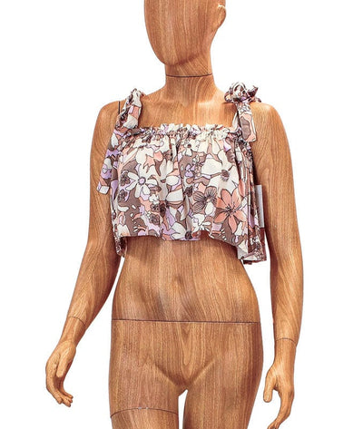 For Love & Lemons Clothing Medium Cropped Tie Strap Top