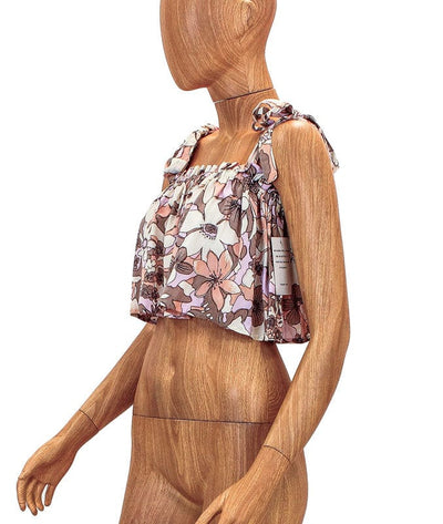 For Love & Lemons Clothing Medium Cropped Tie Strap Top