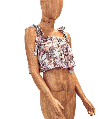 For Love & Lemons Clothing Medium Cropped Tie Strap Top